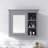 Stylish Bathroom Wall Cabinet With Mirror & 3 Open Shelves – Wall-Mounted Medicine Cabinet For Efficient Bathroom Storage-2028068043
