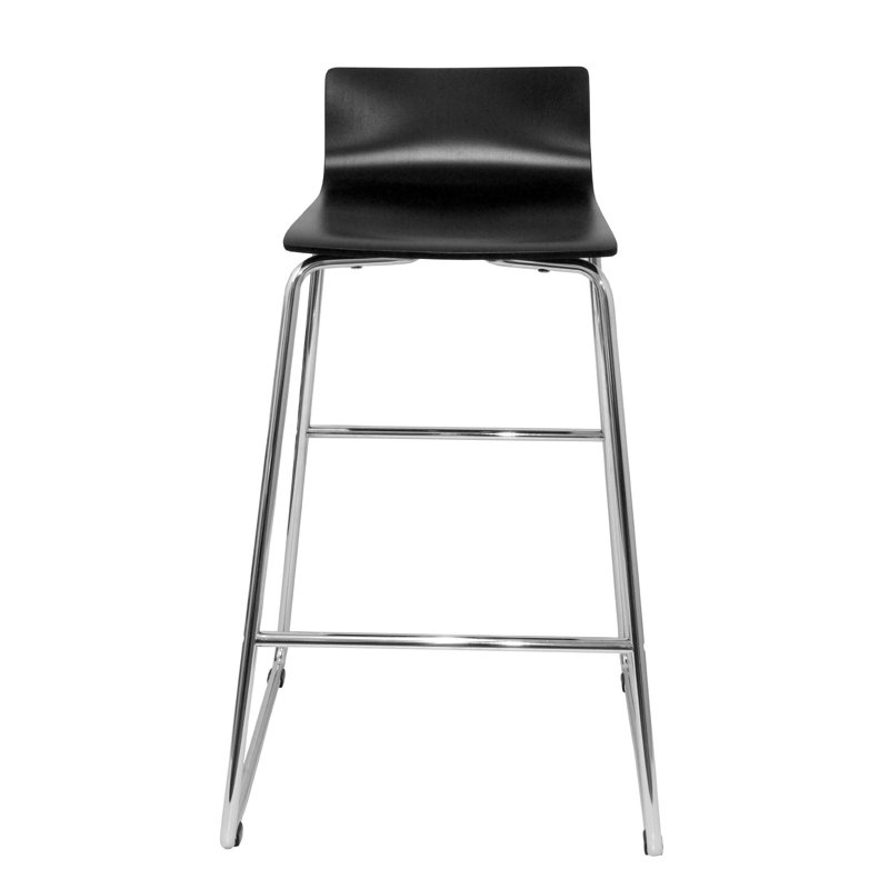 Roye Counter Stool with Metal Frame, Black