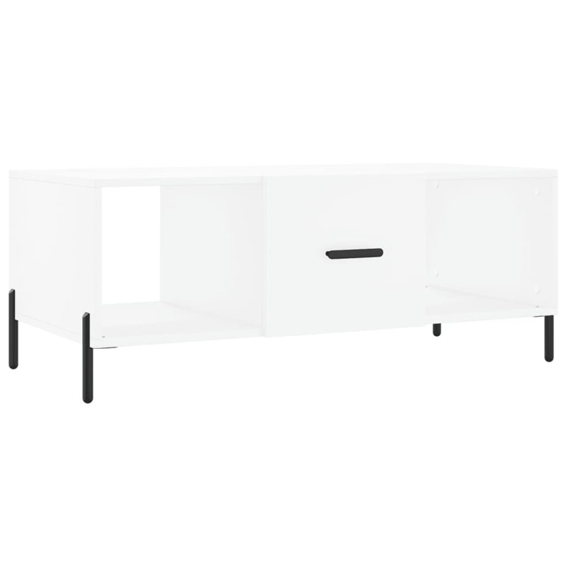 Aunterrio Four Leg Coffee Table with Storage, White