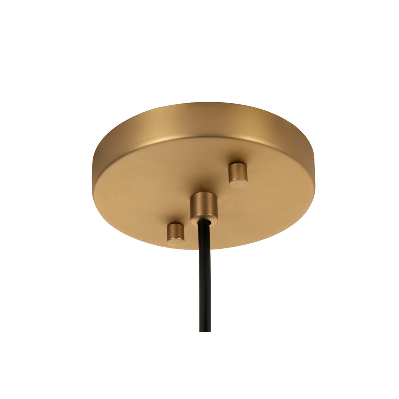 Luminaire suspendu en laiton antique 1 lumière, Laiton antique