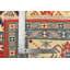 Tapis rouge en laine noué à la main de conception unique 8 pi 3 po x 9 pi 5 po Gaal
