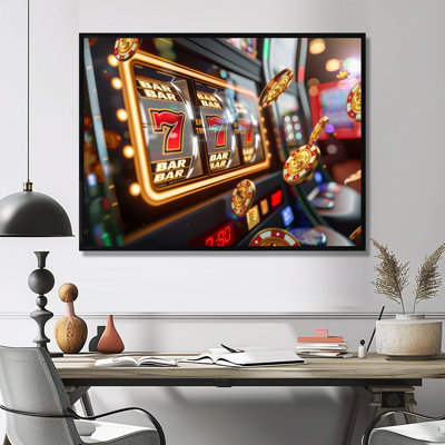 Slot Machine Jackpot Winner III - Casino & Games Wall Art Living Room