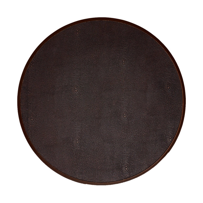 No Pattern Round Placemat, Brown