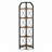5-tier Corner Bookshelf, Industrial Corner Storage Shelf And Plant Stand, Rustic Brown And Black