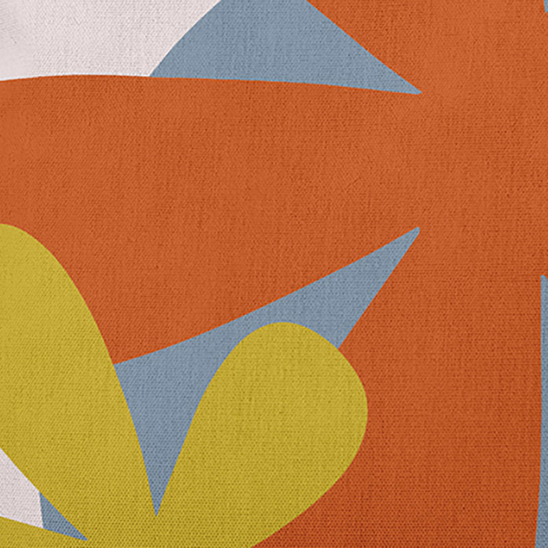 Abstract Reversible Throw Pillow, Orange