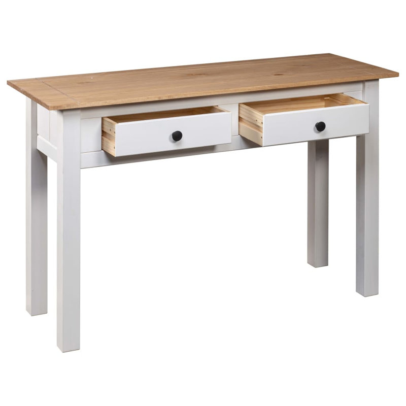 Console Table d'entrée Table d'appoint Table d'appoint en bois de pin massif Panama Range, Brun clair / jaune