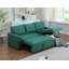 Canapé-lit modulaire réversible en lin vert 84 po avec rangement Jardin-1619455077