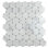 10.9 x 12.5 Bianco Carrara, Bardiglio Marble Mosaic Tile