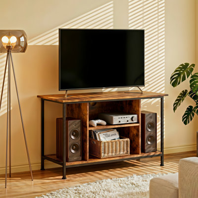 TV Stand for 32 Inch TV, Small TV Entertainment Center with with Storage Cabinet, Industrial TV Stands for Living Room, Bedroom and Corner, 32" TV Console