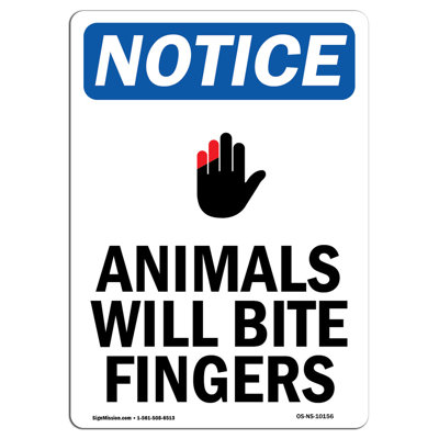 Animals Will Bite Fingers Sign with Symbol
