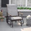 Fauteuil oscillant gris pour patio