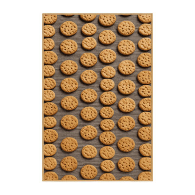 Washable Digestive biscuits Desserts Area Rug