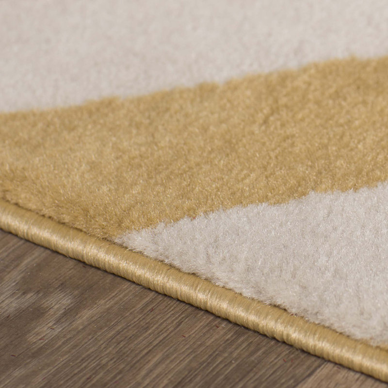 Tapis jaune / ivoire Cheney, Rectangle 7 pi 10 po x 10 pi 6 po