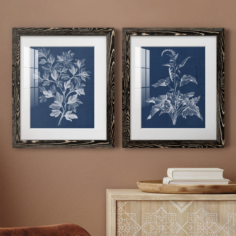 «Foliage Chintz», reproduction d'art encadrée - prête à être accrochée, H 20 po x l 17 po x P 1 po, Blanc