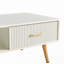 Table basse rectangulaire avec pieds en bois massif