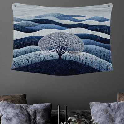 Tapisserie murale paysage d'hiver - décor mural paysage
