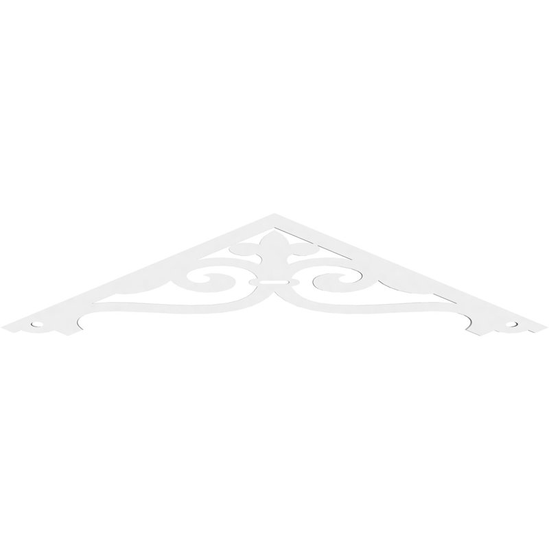 Pignon en PVC de qualité architecturale Finley, H 10 po x l 48 po x P 1 po, 5 / 12