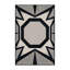 Tapis gris moelleux et moelleux à motif octogonal d'arts martiaux mixtes gris et noir-162788440