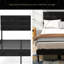 Structure de lit plateforme tapissier - avec tête de lit, aucun sommier nécessaire, rangement sous le lit 14 po-118607245-118607246
