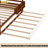 WCHJJMY Twin Size Wood Platform Bed With Sample Bookshelf And Movable Wardrobe, Multifunctional Bed With Built-In Trundle Bed, Walnut