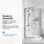 OVE Decors Breeze Premium 33 in. Round Shower Kit w/ Clear, Base-836338043