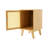 Modern Bamboo Bedside Table with Ventilated Door, 12" Narrow Nightstand with Storage Cabinet, Wood End Table for Small Spaces, Bedroom, Living Room-575697486