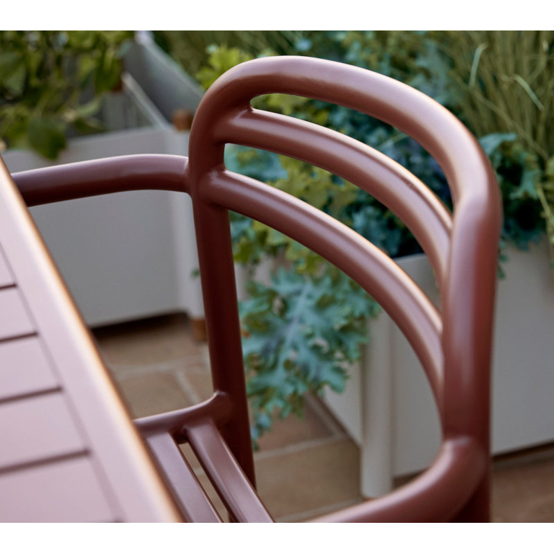 Bliss Armchair, Stackable, Desert red