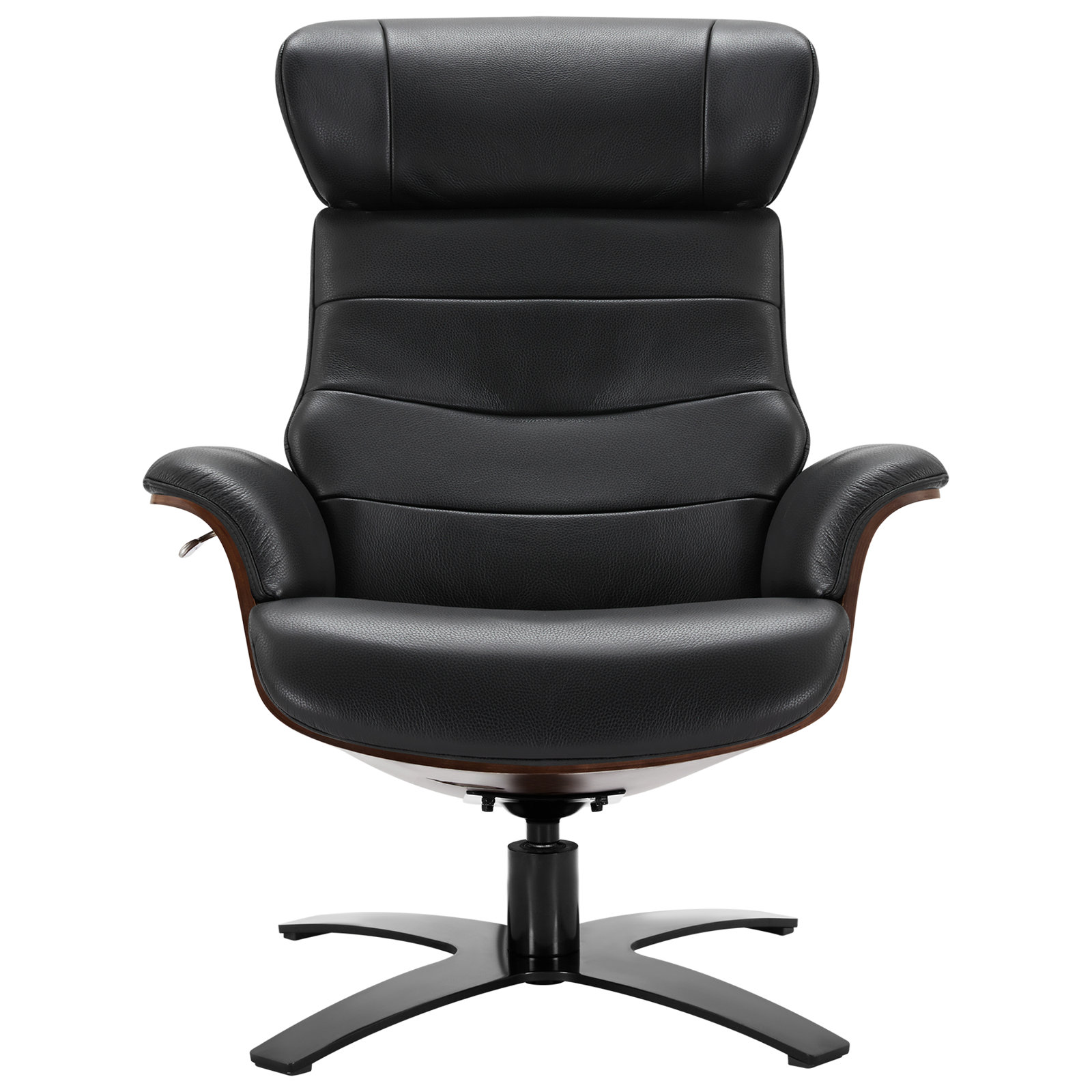 Dillon Genuine Leather Swivel Recliner, New York Midnight