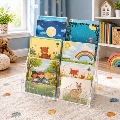 Gardez vos livres préférés en vue avec ce petit présentoir de table portable et transparent, conçu pour les chambres à coucher, les crèches ou les salles de jeux des jeunes enfants.