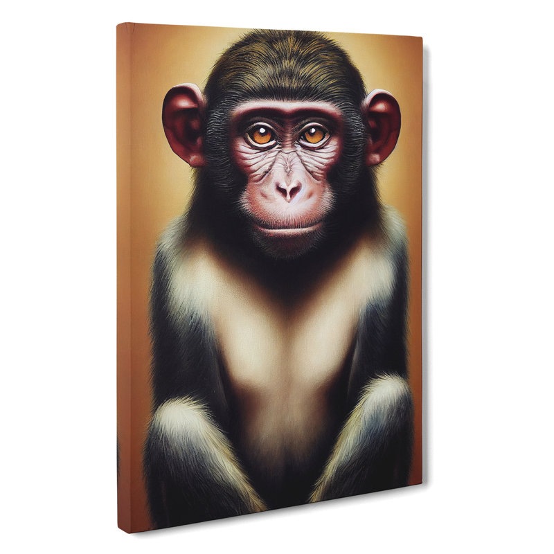 Wondrous Monkey - Wrapped Canvas Print, 76cm H x 50cm W x 3cm D