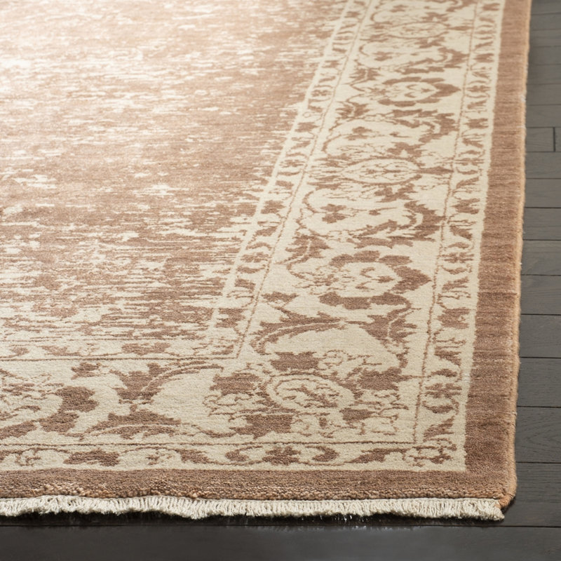 Tapis oriental tibétain en viscose tissé à la main, Rectangle 6 pi x 9 pi