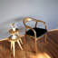 Chaise avec accoudoirs en cuir Selas