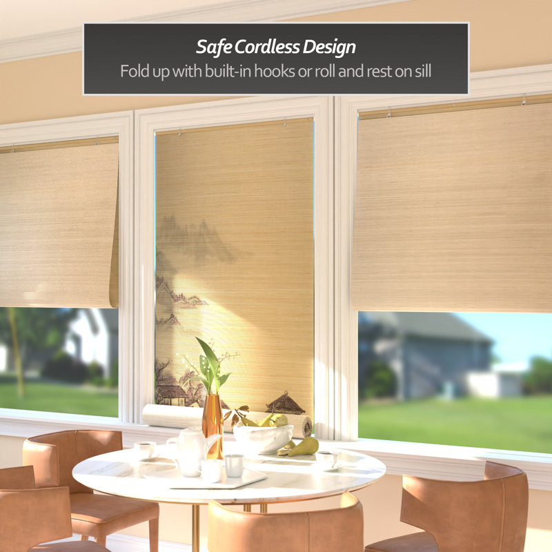 Bamboo Window Shade Blind - Landscape 36" W, 36"W x 72"L