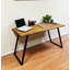 Solid Wood Top Metal Base Computer Desk