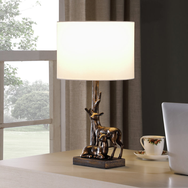 Bronze Roe Deer Table Table Lamp