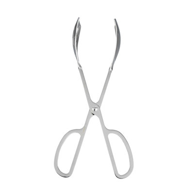 Restaurantware Scissor Tongs - 12 Count - Met Lux 10.83" x 5.32" Stainless Steel Serving Tongs, Heavy Weight, Easy Grip Finger Hole, Dishwasher Safe - Kitchen Serving Tool for Salad, Bread