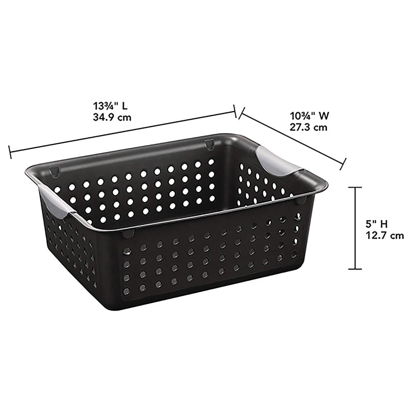 Sterilite Medium Ultra Storage Basket with Contoured Handles, 6