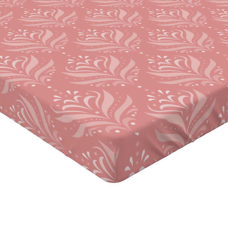 Drap-housse Ambesonne, Drap-housse de taille simple, Rose pâle, rose / floral