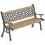Minghella Iron Garden Bench Outdoor Seating Cross Style Patio Bench For Garden Patio Balcony & Lawn