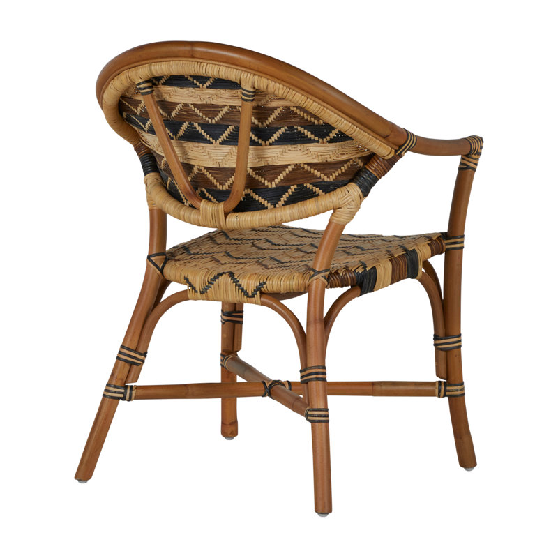 Emmett Brown Rattan and Cane Arm Chair