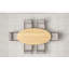 Sicily Ellipse 94" Dining Table
