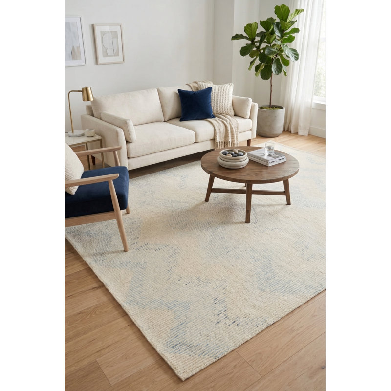 Cambria Hand Tufted New Zealand Wool Blue/Multi Area Rug, 8'X10'
