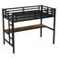 Lit mezzanine simple en métal de taille XL avec prise de courant et éclairage à DEL, peu encombrant, réduit le bruit