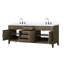 Ensemble de meuble-lavabo double l 84 po x P 22 po Laurel, comptoir en quartz et robinet-1275549250