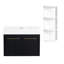 Meuble-lavabo de 30 po avec lavabo en résine épaisse, armoire en châtaignier noir, rangement à trois murs, meuble-lavabo à fermeture silencieuse et silencieuse, espace de rangement supplémentaire à bords, charnières