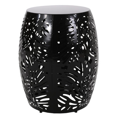 Contemporary Metal End Table In Black - Iron Frame, 16.5"w X 16.5"d 20.5"h, No Assembly Hassle Stylish Side With Construction Black, 16.68"x16.68"x20.3",