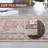 Vintage Washable Area Rug, Floral Medallion, Soft Accent Carpet for Living Room, Bedroom, Entryway, Non-Slip, Low-Pile, 2x6ft (Brown)-828874848