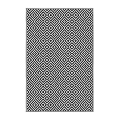 Tapis à motifs gris / noir