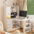 L Shaped Desk With Charger,Computer Desk With Drawers,Bookshelf,With LED Light,Modern Corner Desk,Home Office Desk,L-Shaped Study Table Writing Desk,Corner Gaming Computer Desk With Storage-1956111370