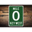 Plaque en aluminium «Mile 0»-612908433